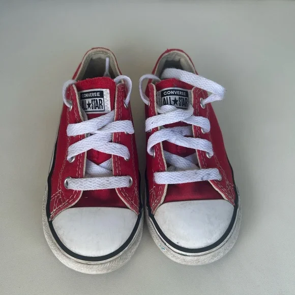 Converse Kids Red Sneakers - Picture 2 of 8